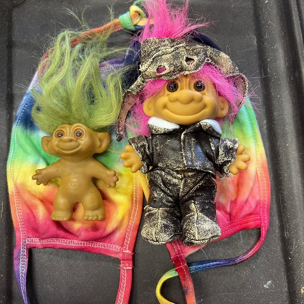 Russ Troll Green and Pink Dolls